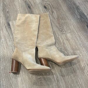 Zara Suede Leather Slouchy Boots Size 7.5 (EU38)
